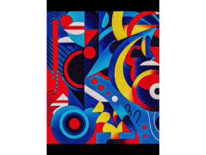 Dive into Color: Premium Geometric Canvas Art