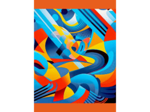 Canvas Charm: Vibrant Geometry in Exclusive Oil