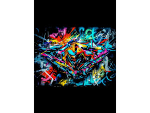 Bold Hues Clash: Street Art's Futuristic Show