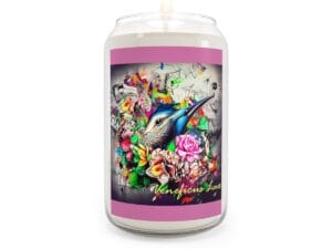 Floral Fervor: Hummingbird Haven Scented Candle, 13.75oz